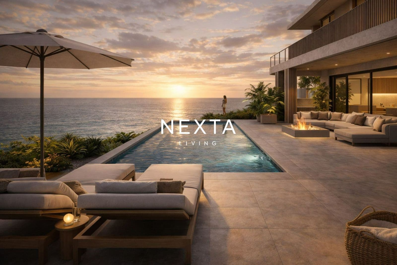 Villa adosada en Candelaria con piscina privada, 4 suites y diseño contemporáneo